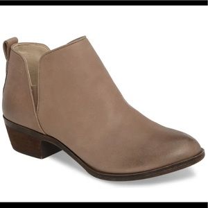 Francine Split Shaft Taupe Ankle Booties